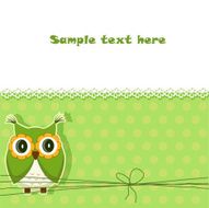 Vector cute owl card