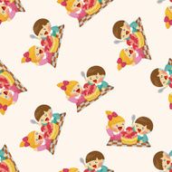 Kindergarten children seamless pattern N4