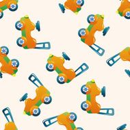 Baby walker cartoon seamless pattern background N6