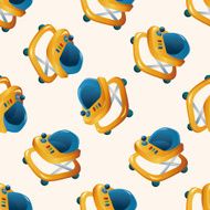 Baby walker cartoon seamless pattern background N7