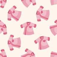 Baby clothes cartoon seamless pattern background N16