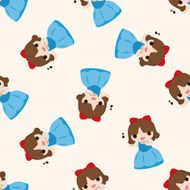 fairytale princess cartoon seamless pattern background N38