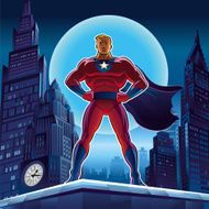 Superhero Vector illustration on a background