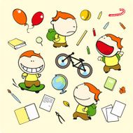 Funny kids - schoolboy