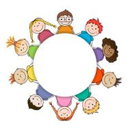 Vector Background with Kids
