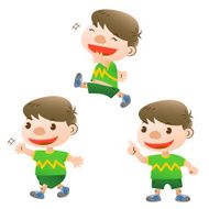 cute boy walk and talk