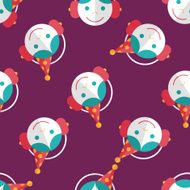 Birthday party boy flat icon eps10 seamless pattern background N7
