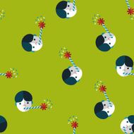 Birthday party flat icon eps10Birthday fl seamless pattern background