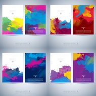 Set of vector watercolor template N15