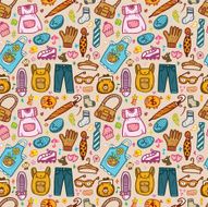 seamless cartoon pattern N2