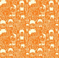 seamless cartoon pattern N3