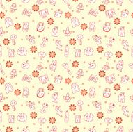 seamless cartoon pattern N4