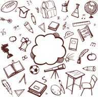 Set of school accessories
