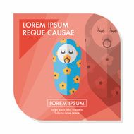 baby flat icon with long shadow eps10 N93