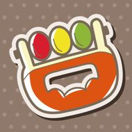 Baby rattle theme elements N78