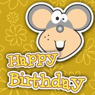 Happy birthday card design Vector illustration N3