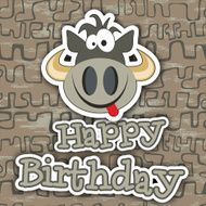 Happy birthday card design Vector illustration N5