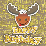 Happy birthday card design Vector illustration N6