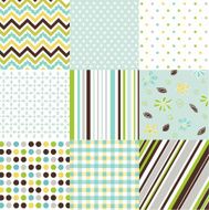 Set of seamless geometric patterns N10