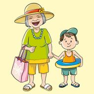 Granny and grandson