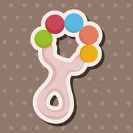 Baby rattle theme elements N80