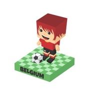 soccer boy block isometric cartoon character N36