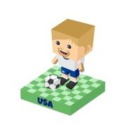 soccer boy block isometric cartoon character N37