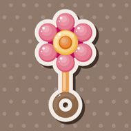 Baby rattle theme elements N81
