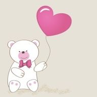 Cute grey teddy bear with patch N7