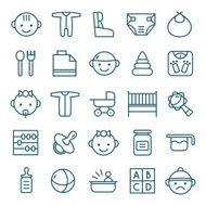Baby icons set N9
