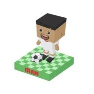 soccer boy block isometric cartoon character N40