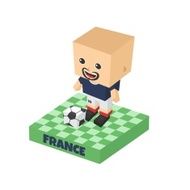 soccer boy block isometric cartoon character N44