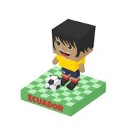 soccer boy block isometric cartoon character N45