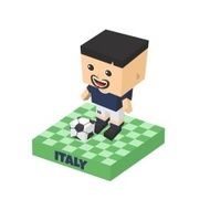 soccer boy block isometric cartoon character N46