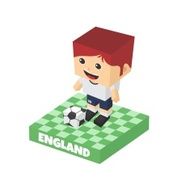 soccer boy block isometric cartoon character N47