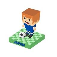 soccer boy block isometric cartoon character N50