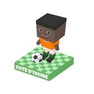 soccer boy block isometric cartoon character N51