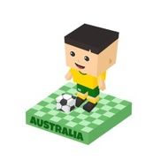 soccer boy block isometric cartoon character N54