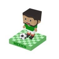 soccer boy block isometric cartoon character N58