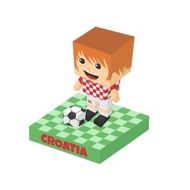 soccer boy block isometric cartoon character N59