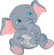 cute baby elephant cartoon N2