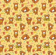 cute bear seamless pattern