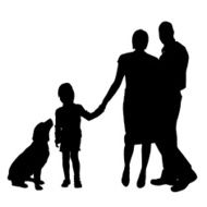 Vector silhouette of a family N57
