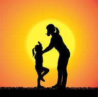 Vector silhouette of family N196