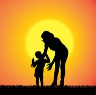 Vector silhouette of family N197