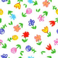 Child&#039;s drawing of flowers N2