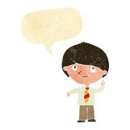 cartoon boy with idea speech bubble N11