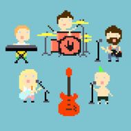 Pixel rock band