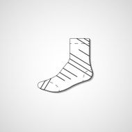 Abstract illustration on sock N39