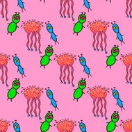 Seamless pattern UFO-18